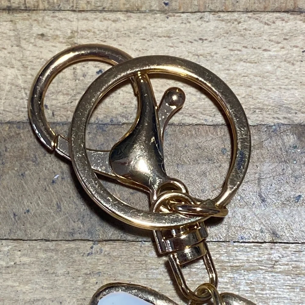 Pink & White Jeweled Rabbit Keychain - Picture 3 of 6